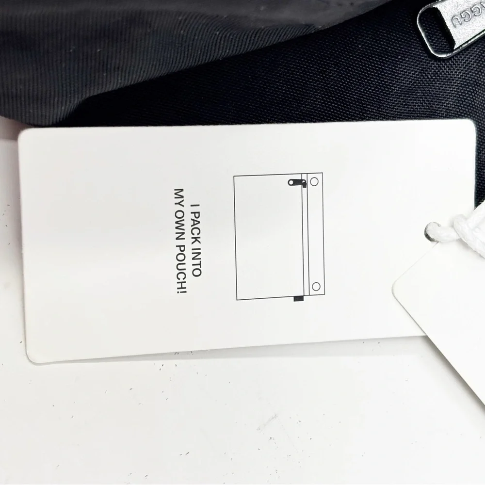 New BAGGU Women’s Black Recycled Nylon Travel Cloud Bag 12.75” X 13.75” X 8” - Picture 10 of 12